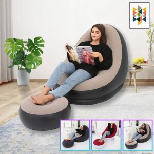Inflatable sofa chair with stood